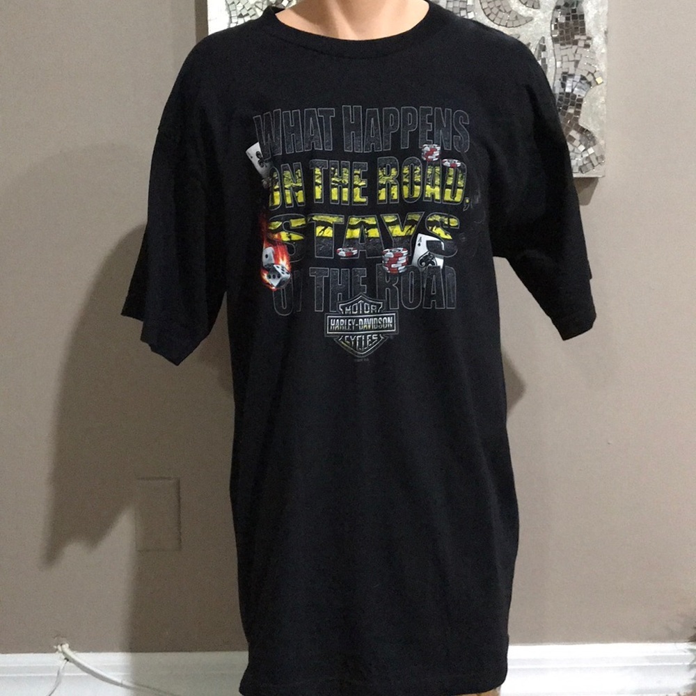 Harley Davidson What Happens On The Road Tee Shirt